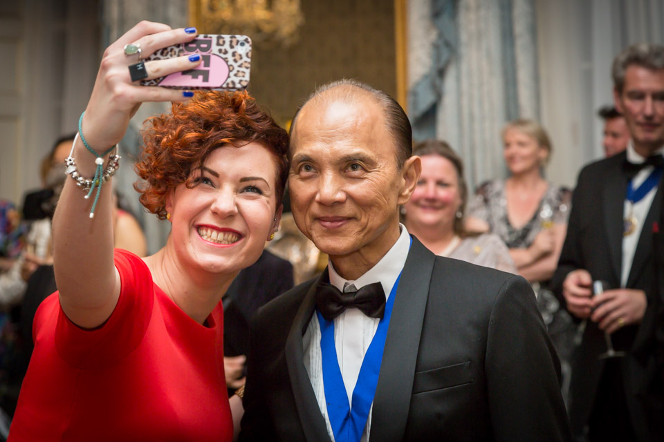 Jimmy Choo and Helen Kirkum of Nottingham University