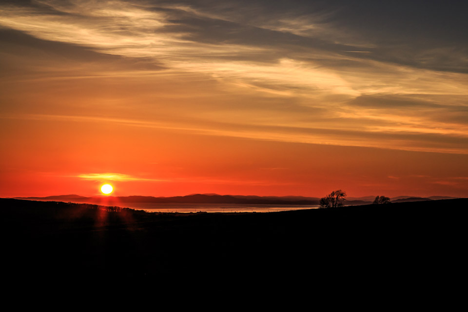 Sunset over the Solway Firth by Ipswich Photographer