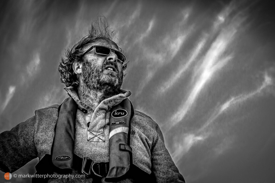 Cew Member in Black and White, Round The island Race