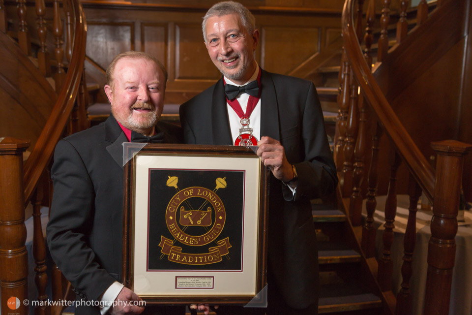 award presentation at Beadles' Guild Dinner