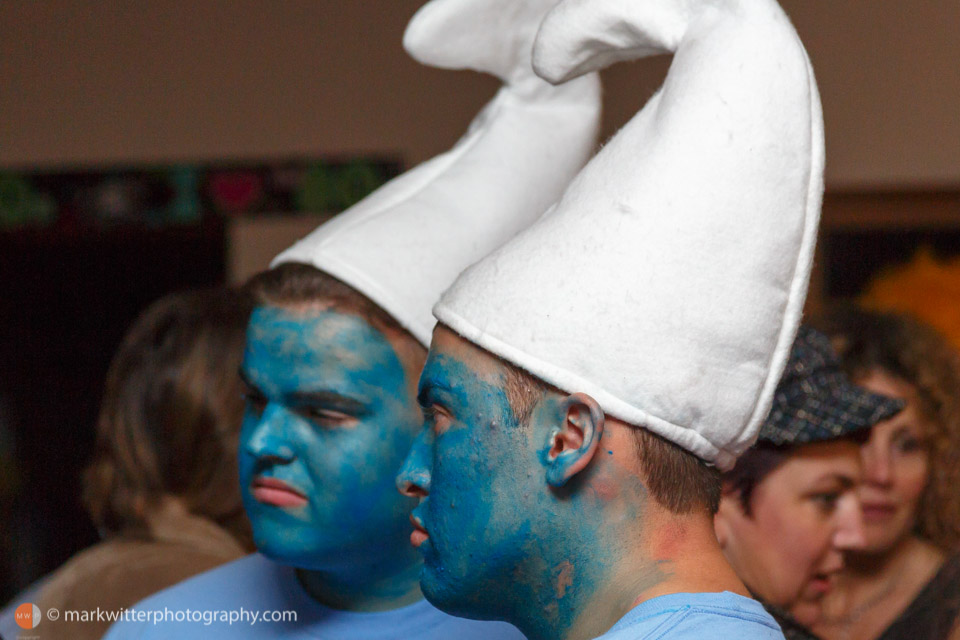 Smurfs at Halloween party night