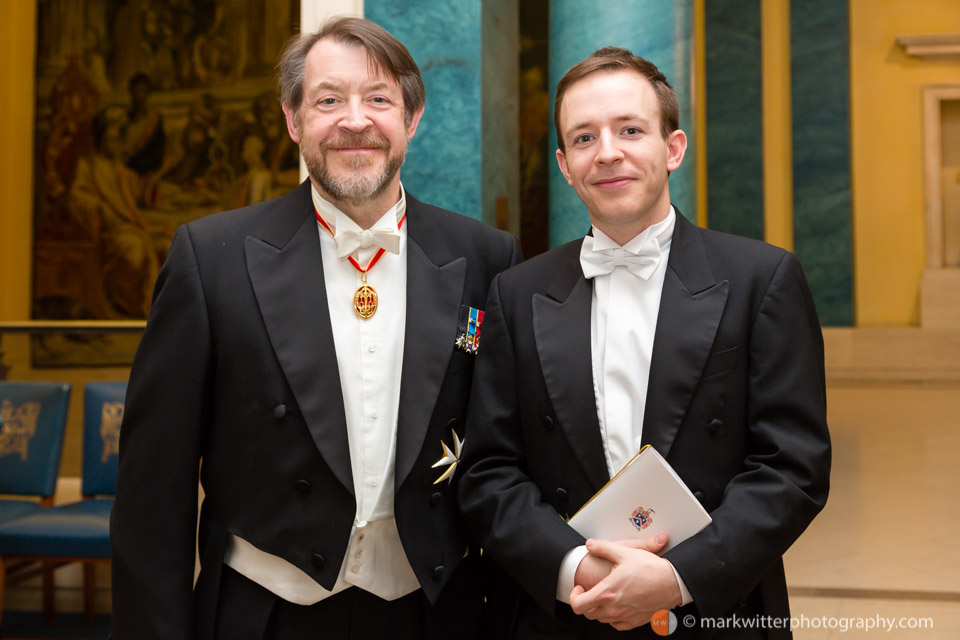 Sir Roger Gifford (Left) Lord Mayor of London 2012-13 at the Clothworkers Hall