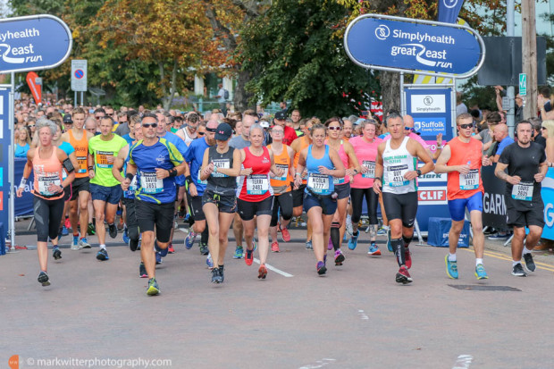 Runners start the Great East Run